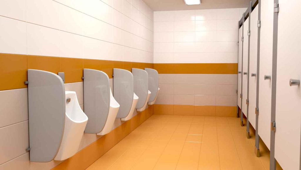 Public toilet cubicles